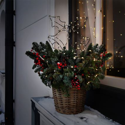 Brilagi - LED-joulukoriste LED/3xAA IP44 kellokoristeet