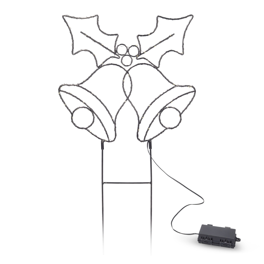 Brilagi - LED-joulukoriste LED/3xAA IP44 kellokoristeet