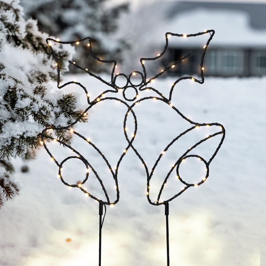 Brilagi - LED-joulukoriste ulkokäyttöön LED/3xAA IP44 55x32 cm, kellot