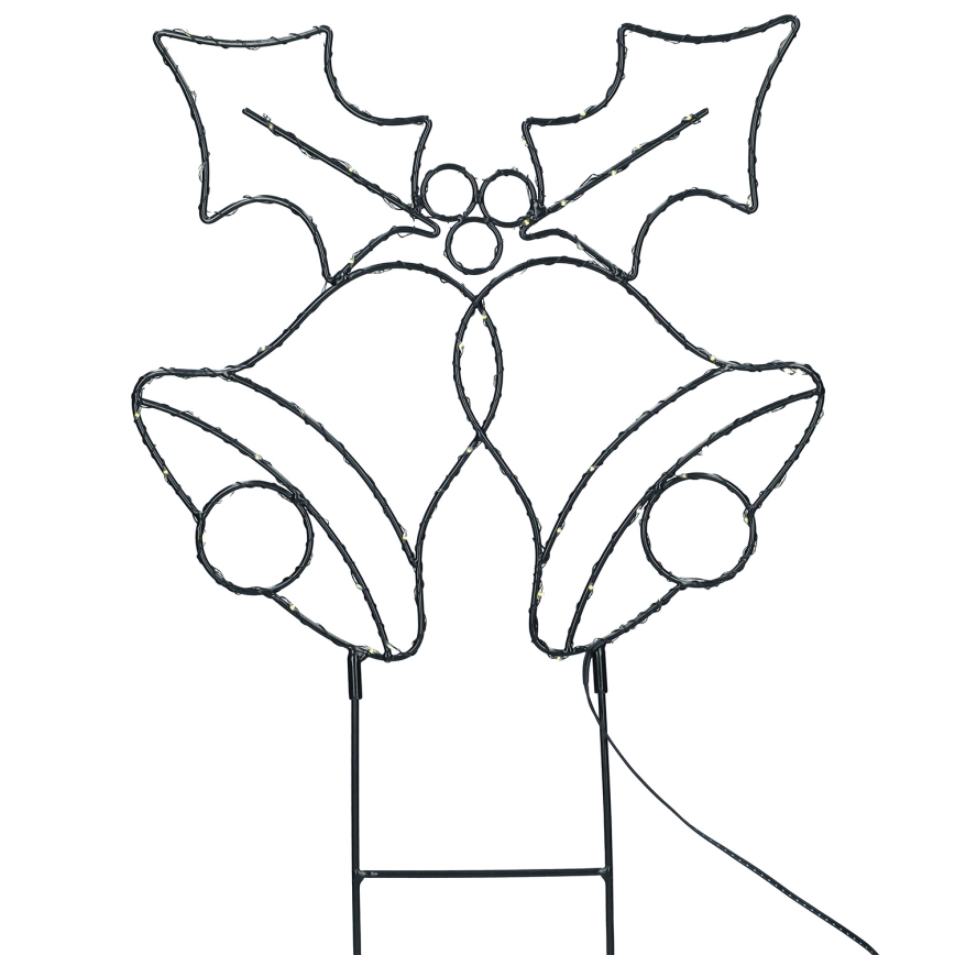 Brilagi - LED-joulukoriste ulkokäyttöön LED/3xAA IP44 55x32 cm, kellot