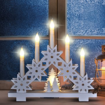 Brilagi - LED-joulukynttelikkö 5xLED/2xAA