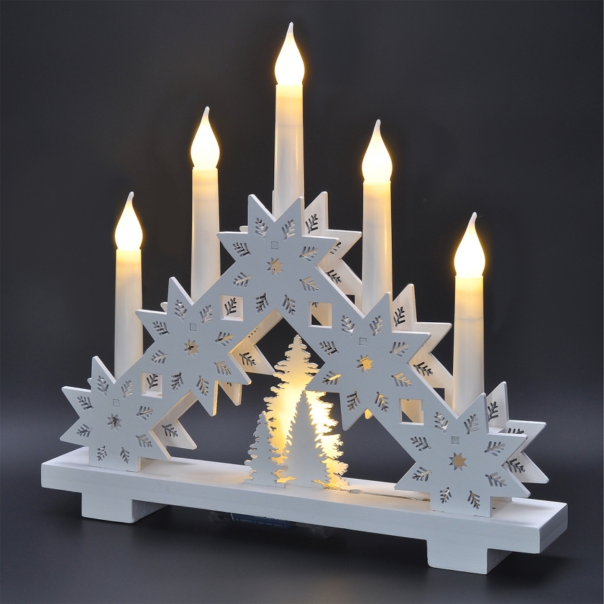 Brilagi - LED-joulukynttelikkö 5xLED/2xAA