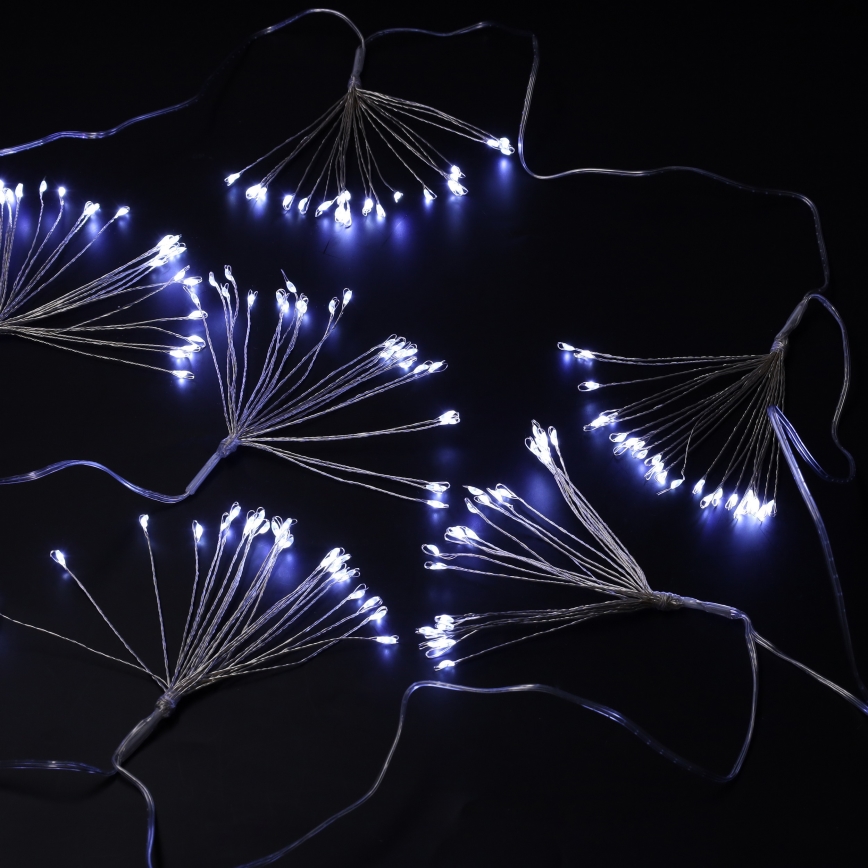 Brilagi - LED-jouluvaloketju ulkokäyttöön 150xLED 5m IP44 kylmänvalkoinen ilotulitusefekti
