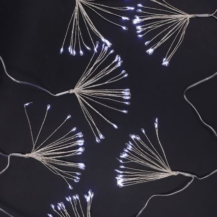 Brilagi - LED-jouluvaloketju ulkokäyttöön 150xLED 5m IP44 kylmänvalkoinen ilotulitusefekti