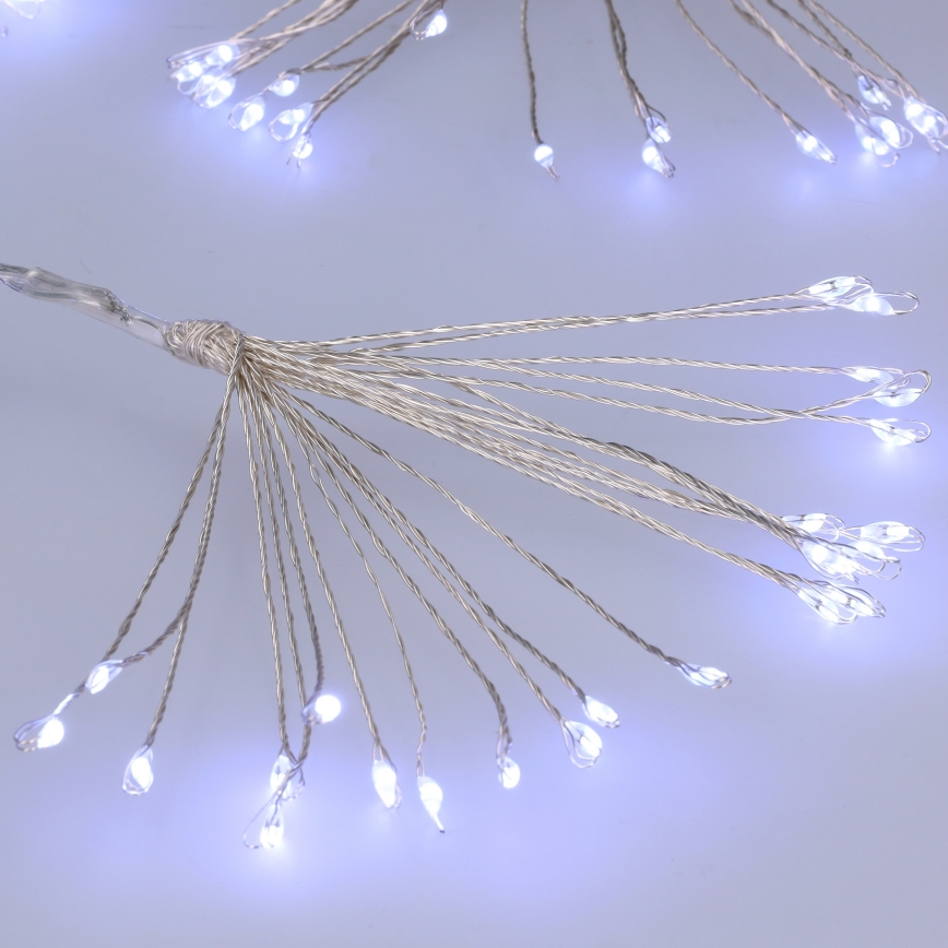 Brilagi - LED-jouluvaloketju ulkokäyttöön 150xLED 5m IP44 kylmänvalkoinen ilotulitusefekti