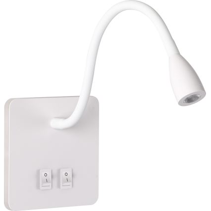 Brilagi - LED Joustava seinävalaisin MAYA Double LED/4W/230V + LED/3W valkoinen