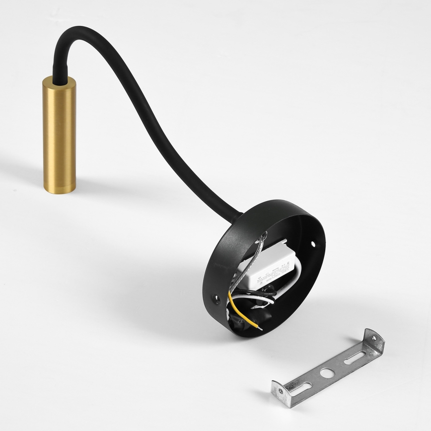 Brilagi - LED Joustava seinävalaisin MAYA LED/3W/230V 4000K musta/kulta