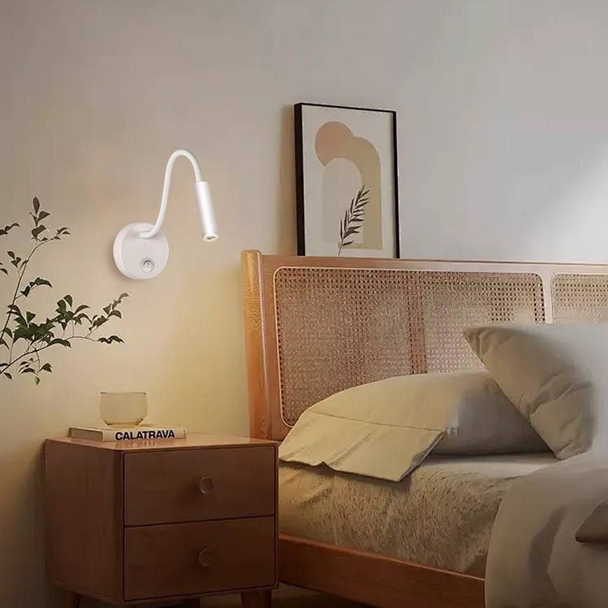 Brilagi - LED Joustava seinävalaisin MAYA LED/3W/230V 4000K valkoinen