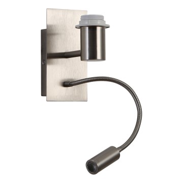 Brilagi - LED Joustava seinävalaisin NUBILA 1xE27/25W/230V + LED/3W mattakromi