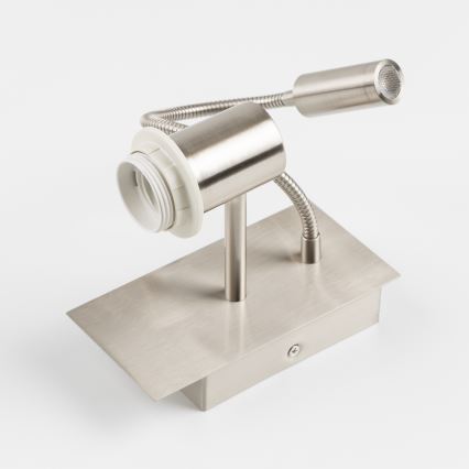 Brilagi - LED Joustava seinävalaisin NUBILA 1xE27/25W/230V + LED/3W mattakromi