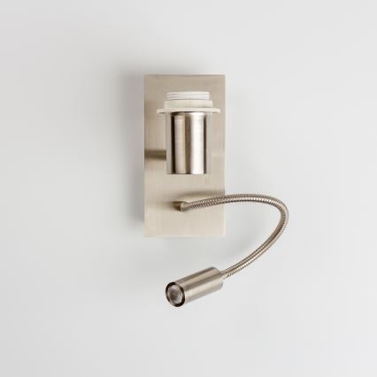 Brilagi - LED Joustava seinävalaisin NUBILA 1xE27/25W/230V + LED/3W mattakromi