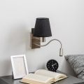Brilagi - LED Joustava seinävalaisin NUBILA 1xE27/25W/230V + LED/3W mattakromi/musta