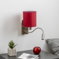 Brilagi - LED Joustava seinävalaisin NUBILA 1xE27/25W/230V + LED/3W mattakromi/Pompeilainen punainen