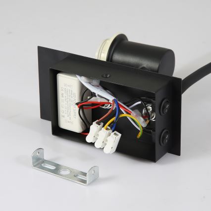 Brilagi - LED Joustava seinävalaisin NUBILA 1xE27/25W/230V + LED/3W musta/harmaa
