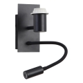 Brilagi - LED Joustava seinävalaisin NUBILA 1xE27/25W/230V + LED/3W musta