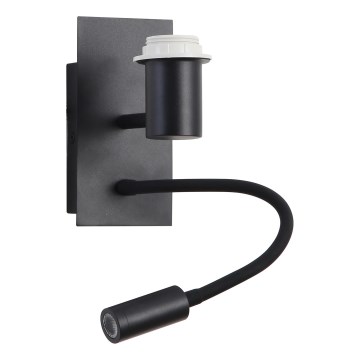 Brilagi - LED Joustava seinävalaisin NUBILA 1xE27/25W/230V + LED/3W musta