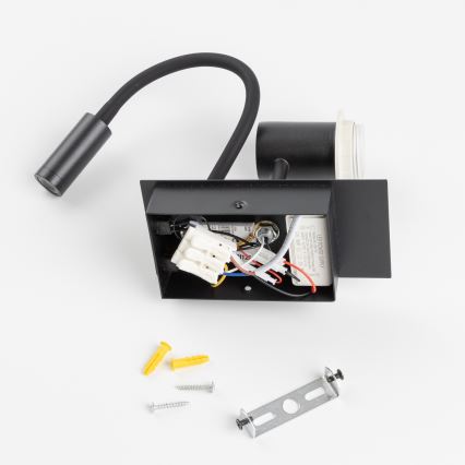 Brilagi - LED Joustava seinävalaisin NUBILA 1xE27/25W/230V + LED/3W musta