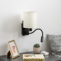 Brilagi - LED Joustava seinävalaisin NUBILA 1xE27/25W/230V + LED/3W musta/kerma