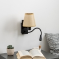 Brilagi - LED Joustava seinävalaisin NUBILA 1xE27/25W/230V + LED/3W musta/vaaleanruskea