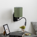 Brilagi - LED Joustava seinävalaisin NUBILA 1xE27/25W/230V + LED/3W musta/vihreä