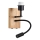 Brilagi - LED Joustava seinävalaisin NUBILA WOOD 1xE27/25W/230V + LED/3W tammi/musta