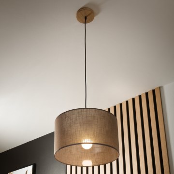 Brilagi - LED Kattokruunu johdossa ANTHONY 1xE27/60W/230V tammi/ruskea