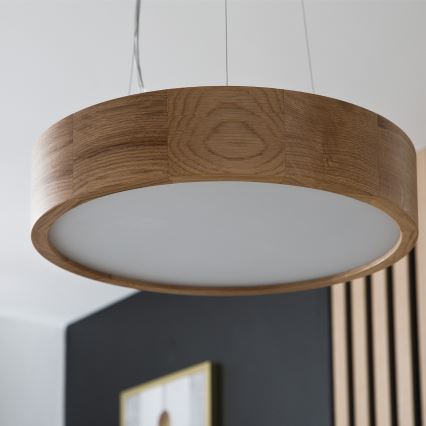 Brilagi - LED-kattokruunu johdossa CARVALHO 2xE27/60W/230V tammi halkaisija 37 cm