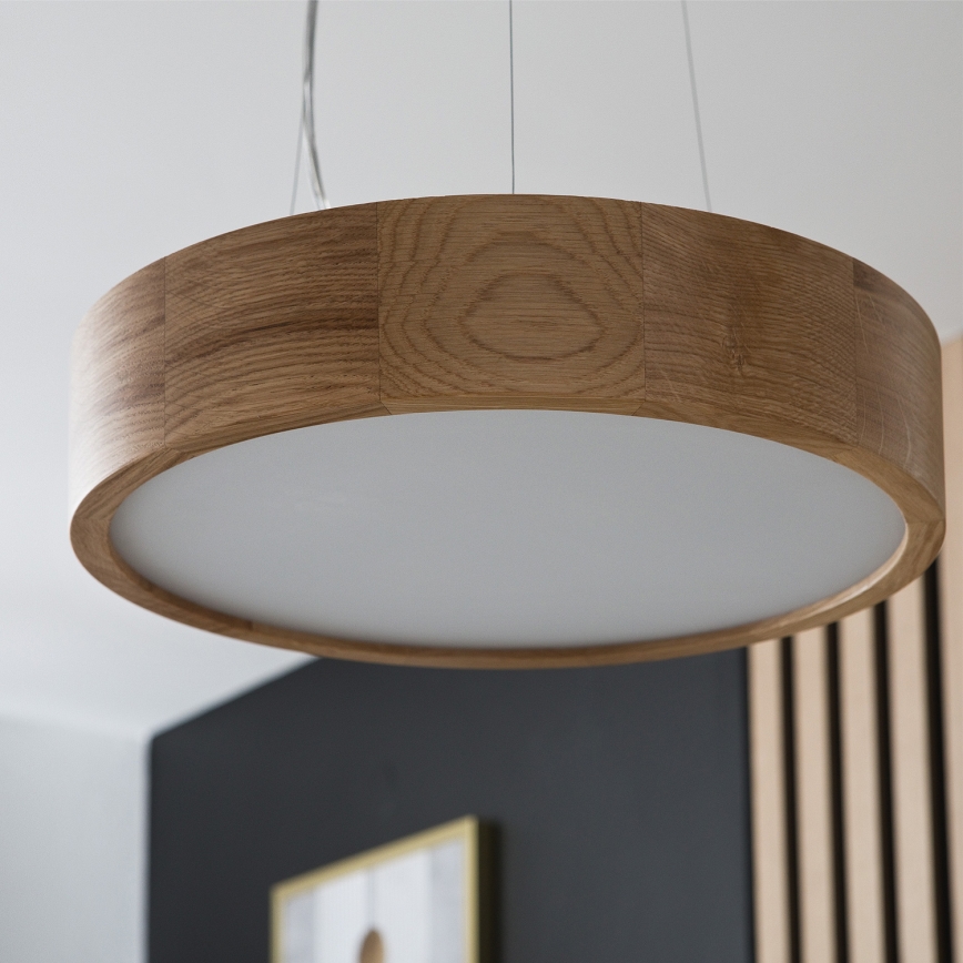 Brilagi - LED-kattokruunu johdossa CARVALHO 2xE27/60W/230V tammi halkaisija 37 cm