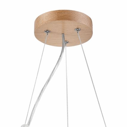 Brilagi - LED-kattokruunu johdossa CARVALHO 2xE27/60W/230V tammi halkaisija 37 cm