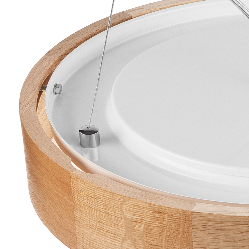 Brilagi - LED-kattokruunu johdossa CARVALHO 3xE27/60W/230V tammi halkaisija 47,5 cm