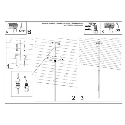 Brilagi -  LED-kattokruunu johdossa DRIFA 1xG9/4W/230V musta