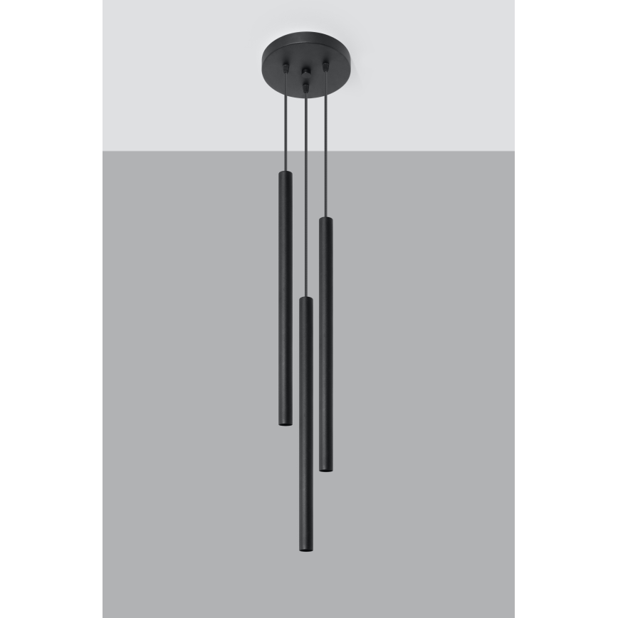 Brilagi -  LED-kattokruunu johdossa DRIFA 3xG9/4W/230V musta