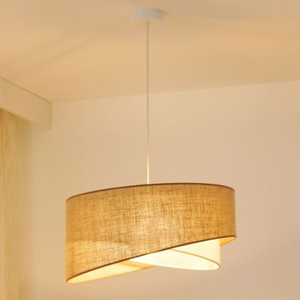 Brilagi - LED-kattokruunu johdossa LYRA 1xE27/15W/230V beige/kerma