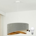 Brilagi - LED-kattokruunu johdossa LYRA 1xE27/15W/230V harmaa/beige/kulta