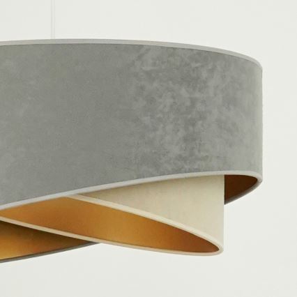 Brilagi - LED-kattokruunu johdossa LYRA 1xE27/15W/230V harmaa/beige/kulta