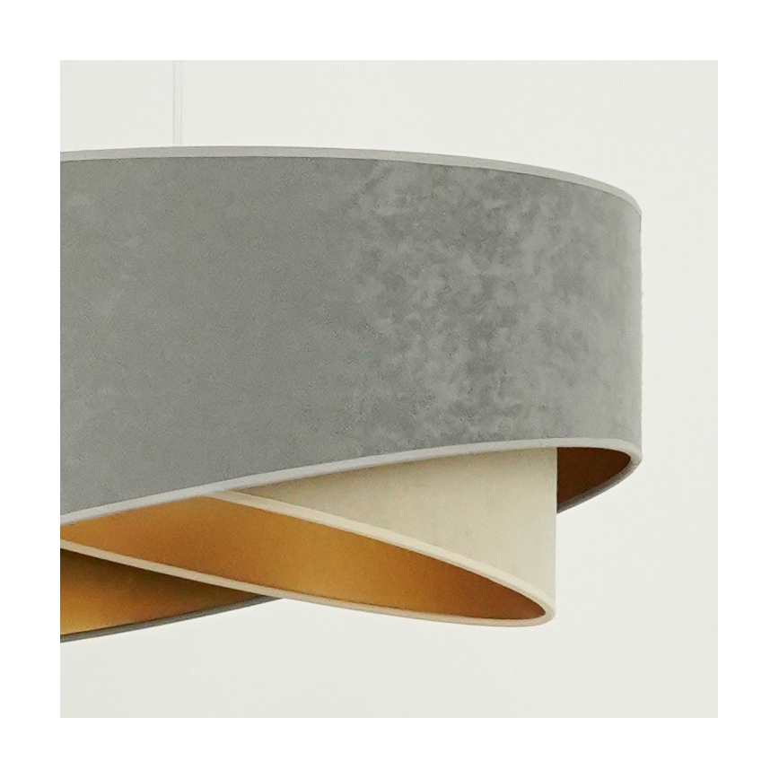 Brilagi - LED-kattokruunu johdossa LYRA 1xE27/15W/230V harmaa/beige/kulta
