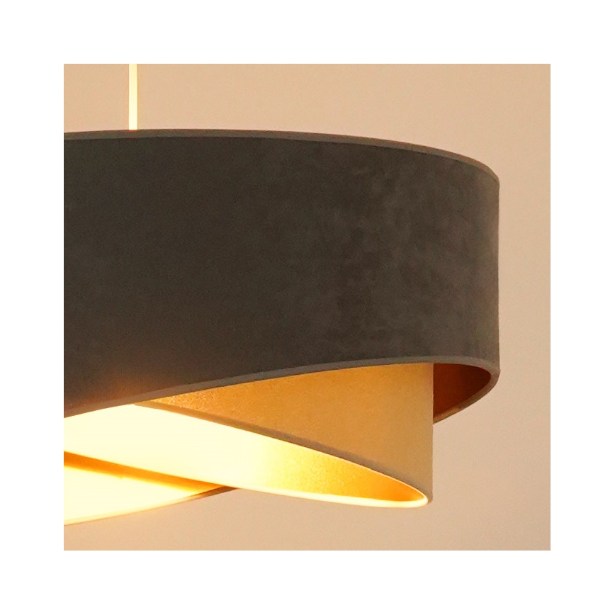 Brilagi - LED-kattokruunu johdossa LYRA 1xE27/15W/230V harmaa/beige/kulta