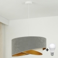 Brilagi - LED-kattokruunu johdossa LYRA 1xE27/15W/230V harmaa/kerma/kulta