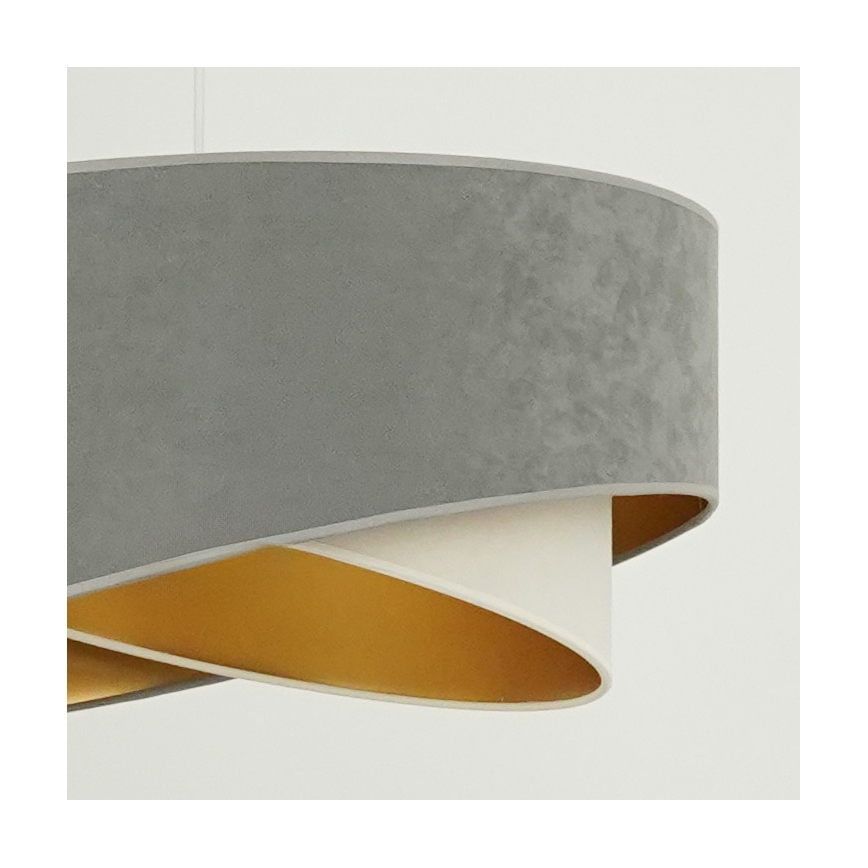 Brilagi - LED-kattokruunu johdossa LYRA 1xE27/15W/230V harmaa/kerma/kulta