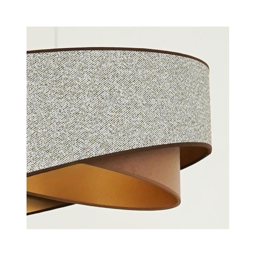 Brilagi - LED-kattokruunu johdossa LYRA 1xE27/15W/230V harmaa/kerma/kulta