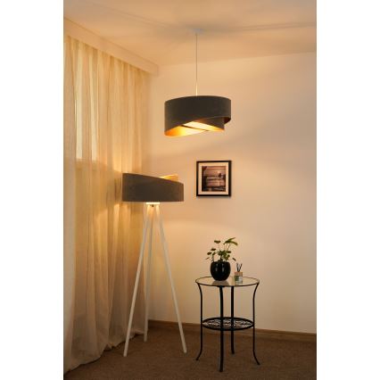 Brilagi - LED-kattokruunu johdossa LYRA 1xE27/15W/230V harmaa/kulta