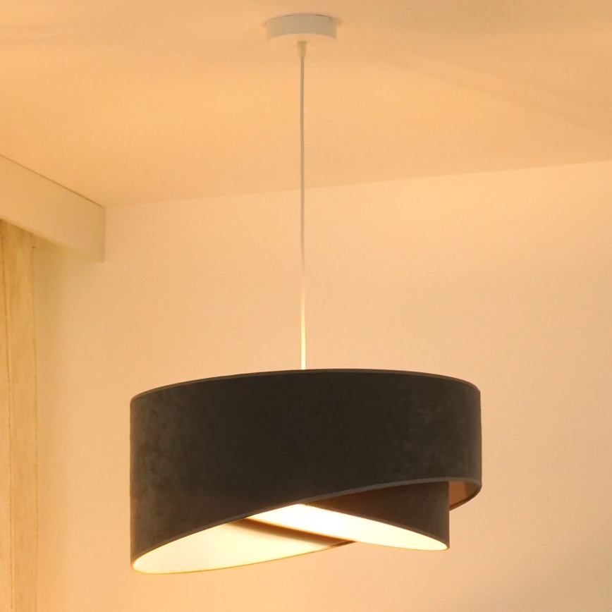 Brilagi - LED-kattokruunu johdossa LYRA 1xE27/15W/230V harmaa/valkoinen