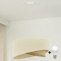 Brilagi - LED-kattokruunu johdossa LYRA 1xE27/15W/230V kerma/beige