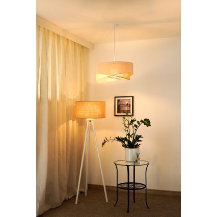 Brilagi - LED-kattokruunu johdossa LYRA 1xE27/15W/230V kerma/beige