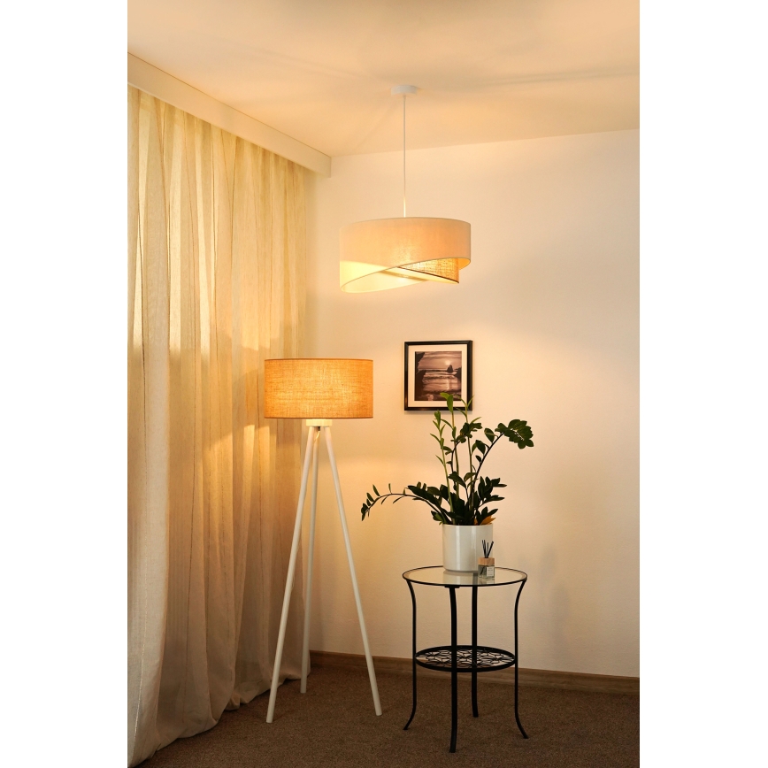 Brilagi - LED-kattokruunu johdossa LYRA 1xE27/15W/230V kerma/beige