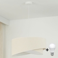 Brilagi - LED-kattokruunu johdossa LYRA 1xE27/15W/230V kerma/valkoinen