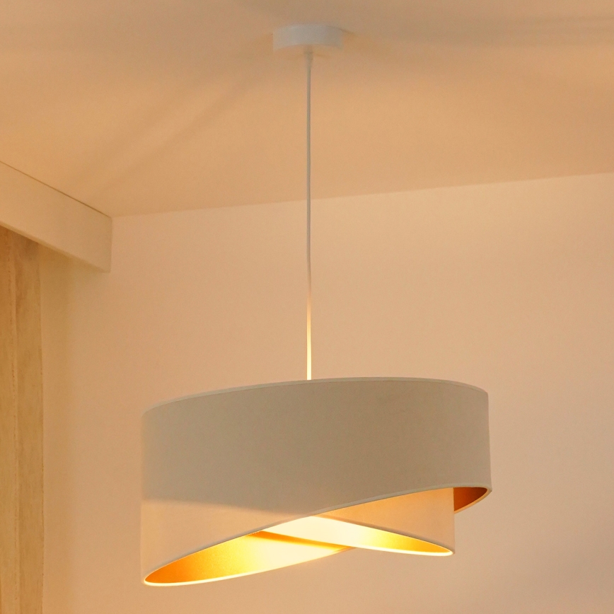 Brilagi - LED-kattokruunu johdossa LYRA 1xE27/15W/230V kerma/valkoinen