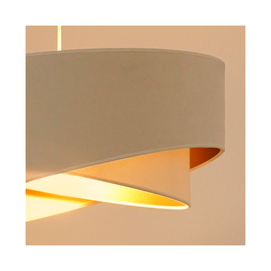 Brilagi - LED-kattokruunu johdossa LYRA 1xE27/15W/230V kerma/valkoinen