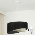 Brilagi - LED-kattokruunu johdossa LYRA 1xE27/15W/230V musta/kerma