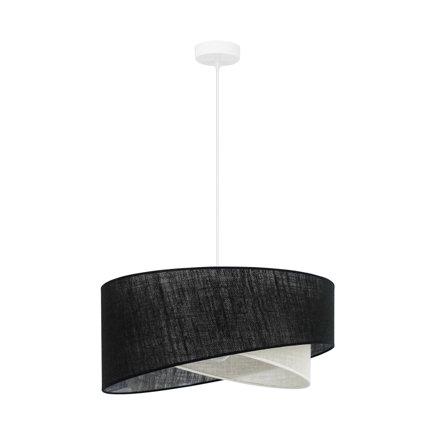 Brilagi - LED-kattokruunu johdossa LYRA 1xE27/15W/230V musta/kerma